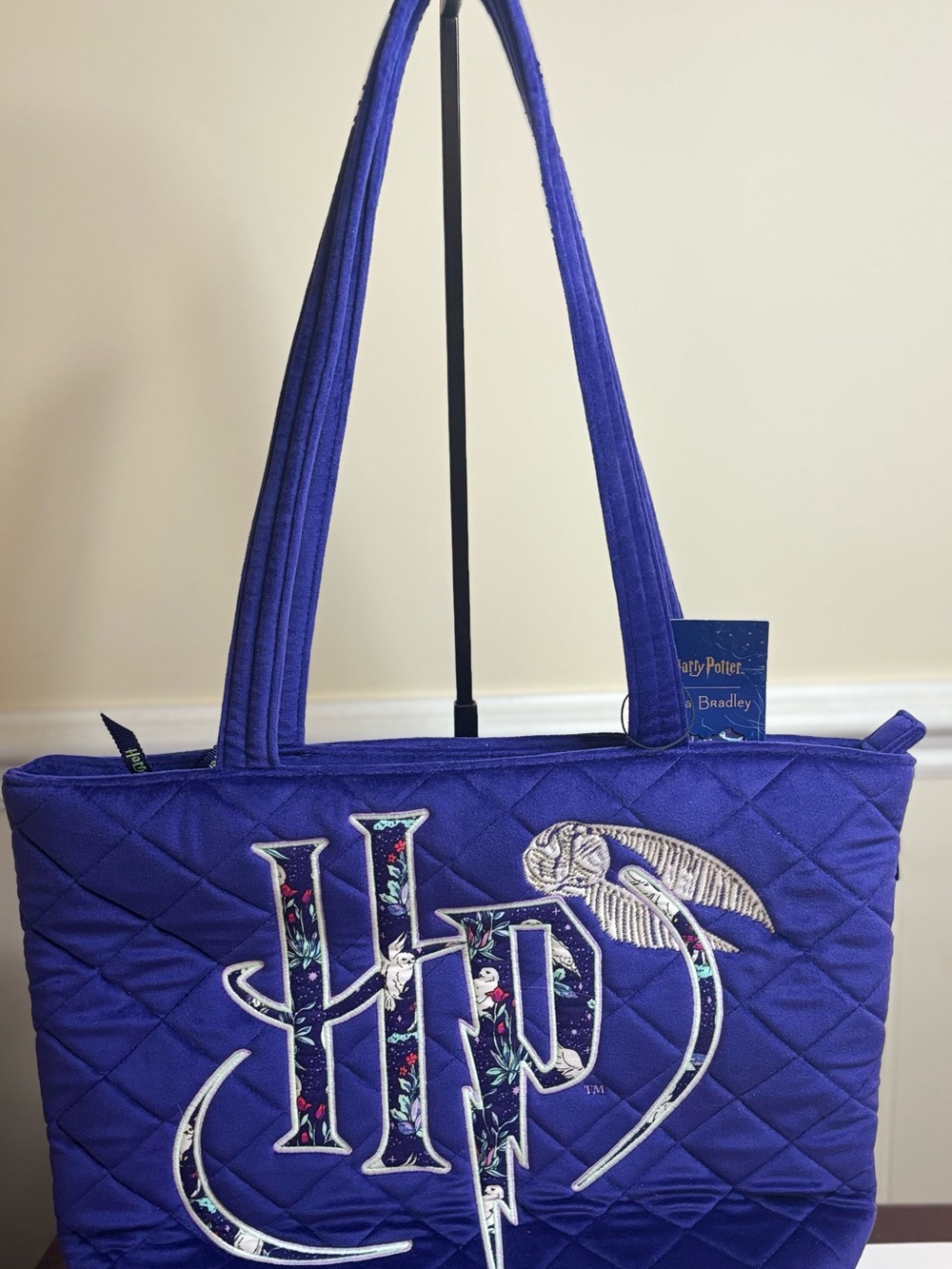 Vera Bradley Quilted Harry Potter Tote in Blue Purple